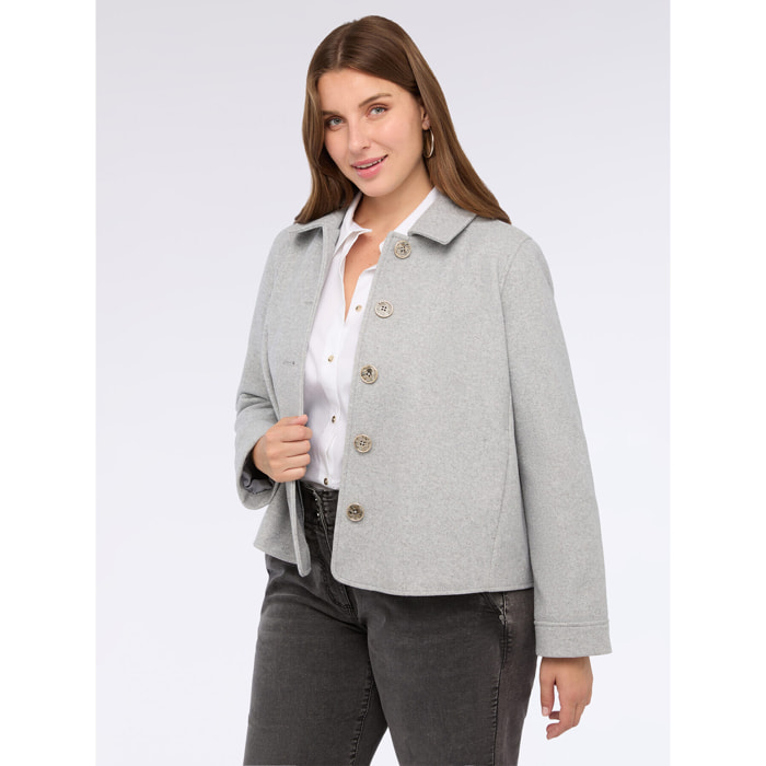 Fiorella Rubino - Chaqueta corta de tejido de punto - Gris