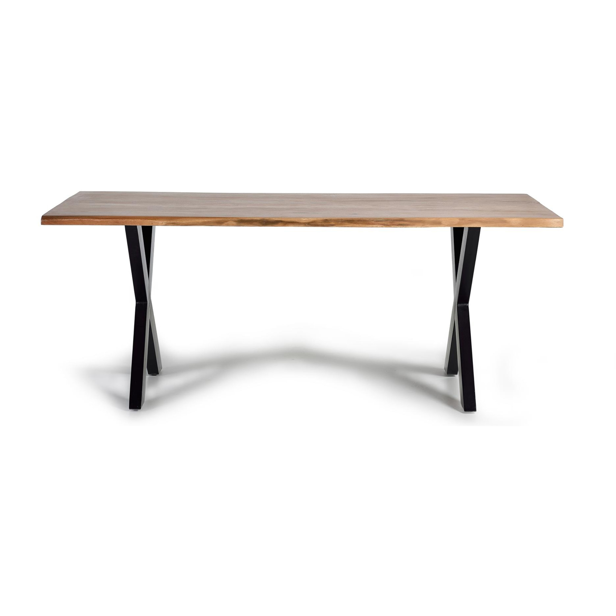 Mesas de Comedor de Madera de Acacia 240 Cm Estilo Rústico Industrial
