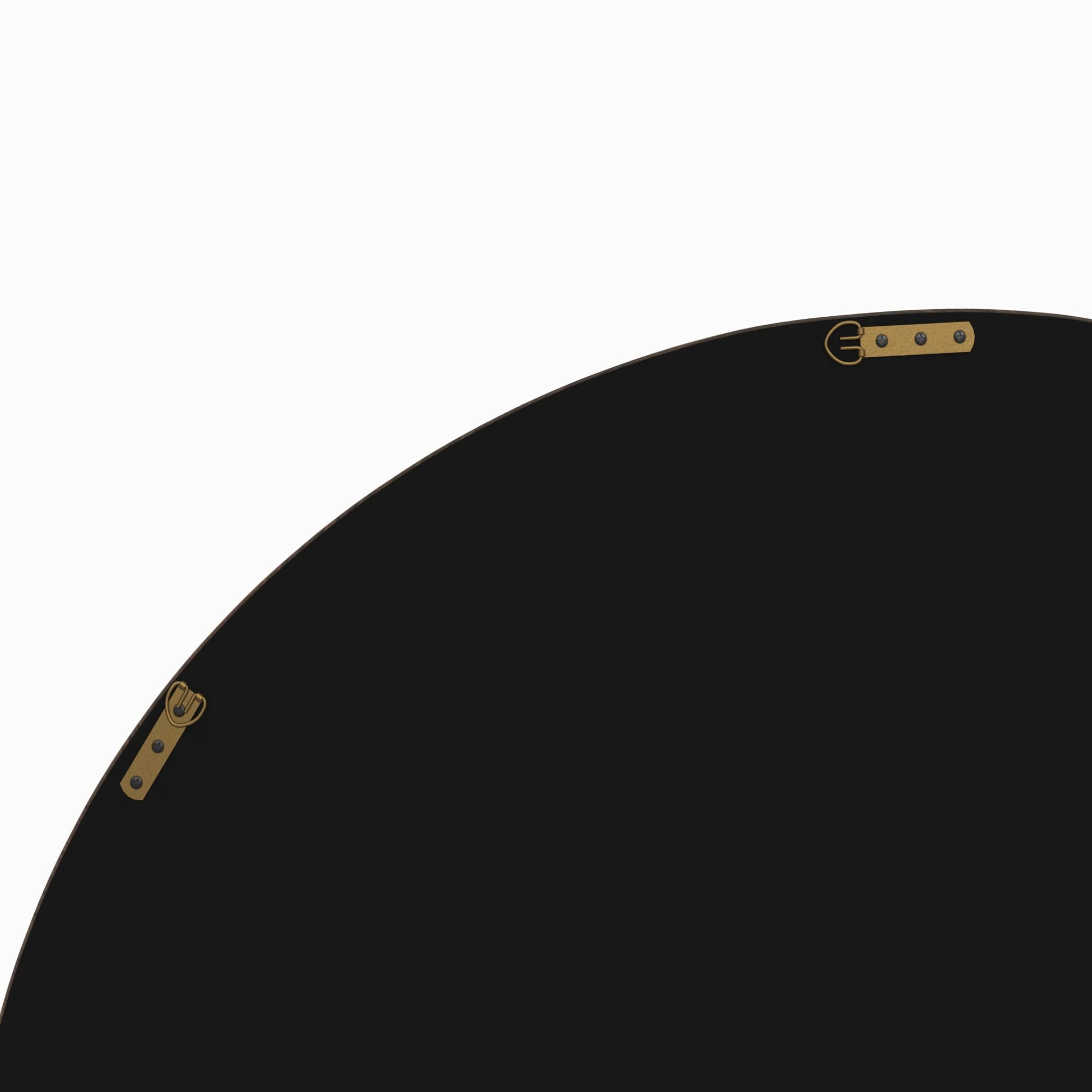 Miroir rond en placage noyer, D100 cm - Yoko