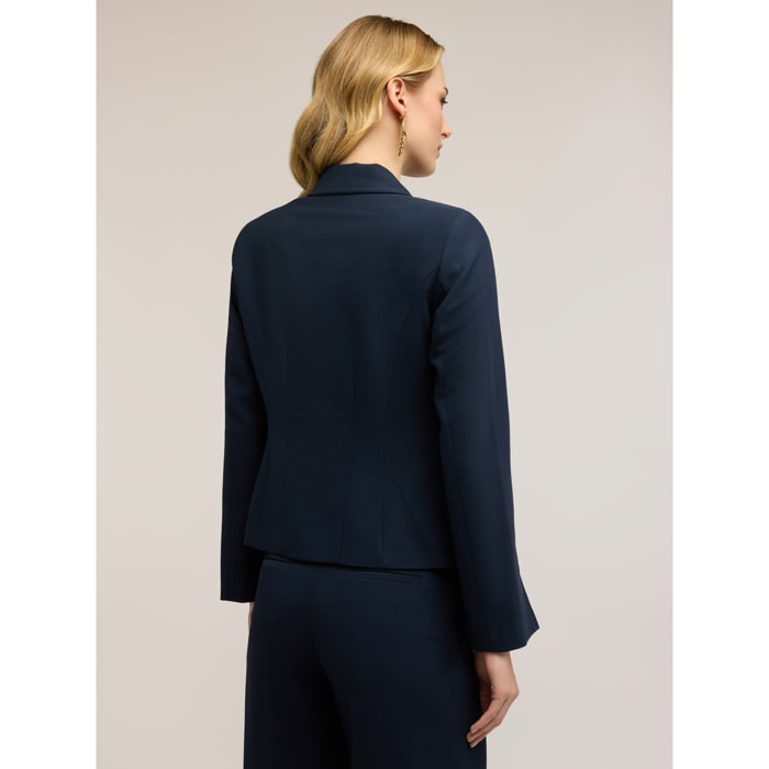 Motivi - Blazer con abertura en el bajo de la manga - Azul