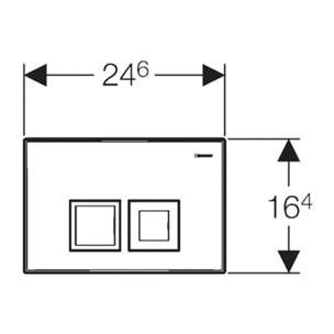 Pack WC bati support Geberit DuofixBasic + WC suspenduPorcher sans bride + plaque  DELTA50 chrome mat (PorcherGeb2)