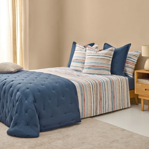 Funda nórdica rayas multicolor Onray color azul 100% Algodón percal