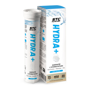 STC NUTRITION - Pack Hydra+ - Préparation pour boisson isotonique à base d'Électrolytes, Vitamines, sucre et édulcorant naturels - Optimise l'hydratation - 20 Pastilles - Lot de 5 saveurs