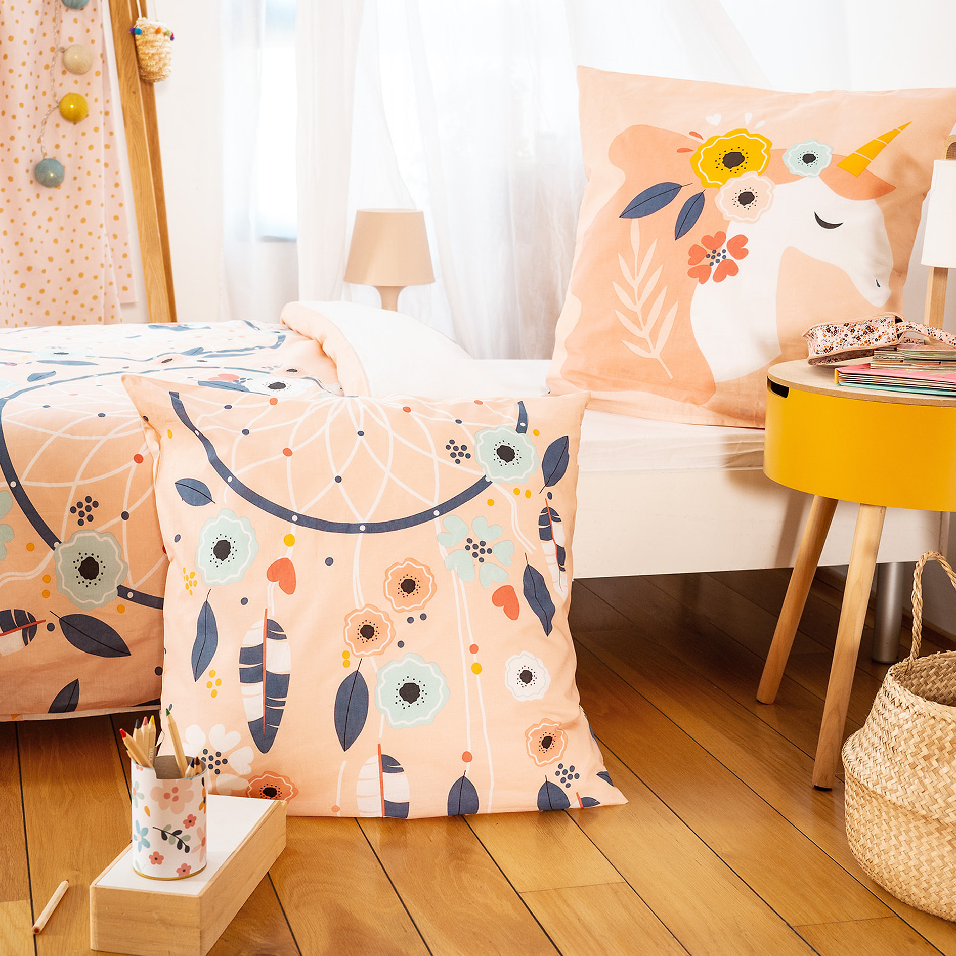 Parure de lit enfant 100% coton - PRUNELLIA