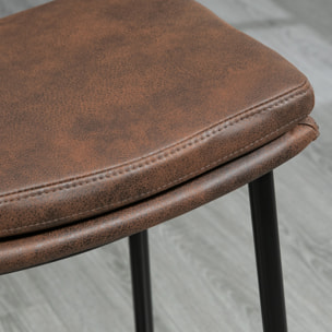 Lot de 2 tabourets de bar – Style industriel – Repose-pieds