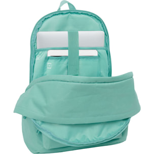 Mochila doble para portatil 15,6"+usb f.c.barcelona chica musgo