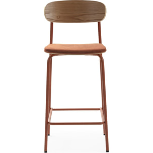 Lot de 2 tabourets de bar en tissu - SVALA