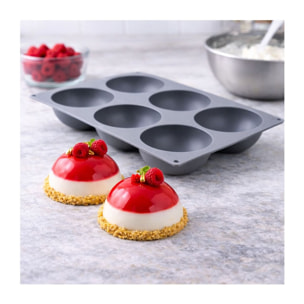 Plaque moule pour 6 grands dômes en silicone