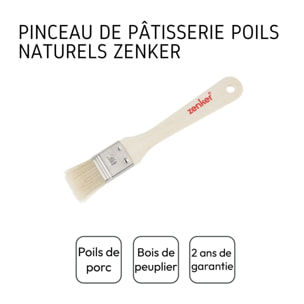 Ensemble de 2 Pinceaux de cuisine et de pâtisserie 19 cm en poils naturels Zenker