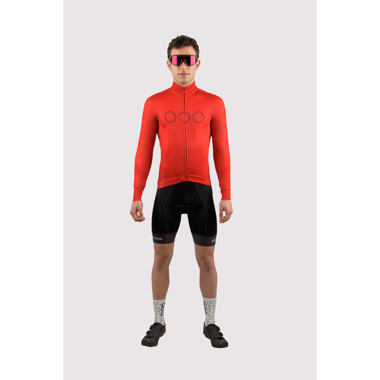 Maglia a manica lunga ECOON modello Mont Ventoux in rosso