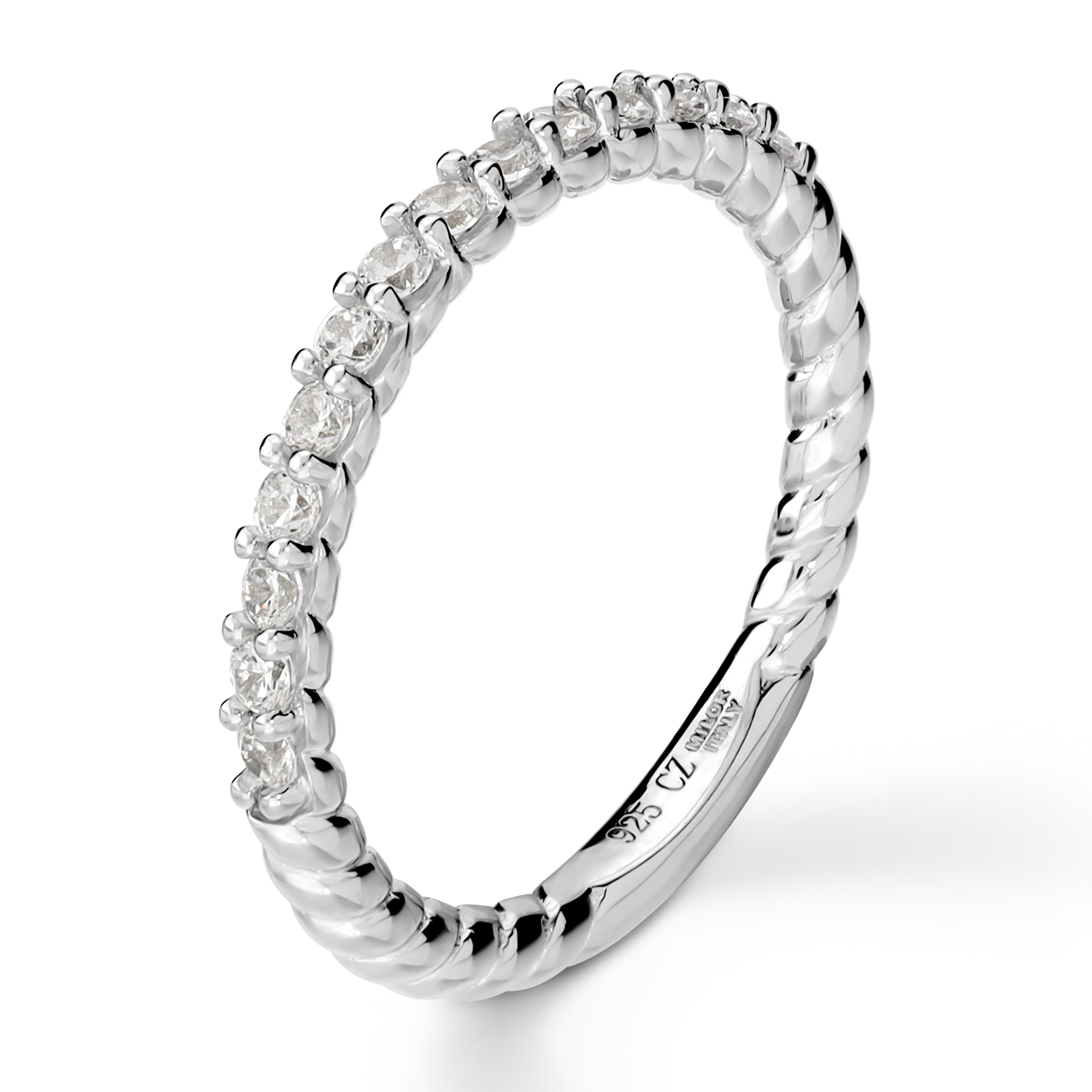 Anello Veretta in Argento 925 con Cubic Zirconia