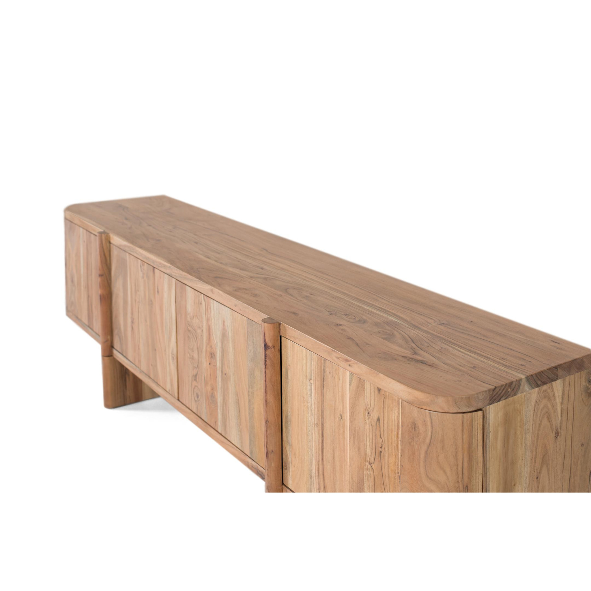 Mueble TV de Madera de Acacia 170 Cm Estilo Rústico Moderno