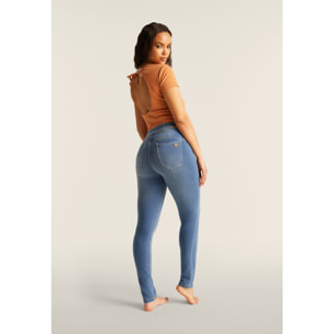 Jeggings N.O.W. skinny vita alta con impunture decorative