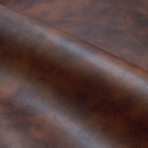 Lot de 2 chaises pour îlot central 65 cm en cuir synthétique marron - Henrik