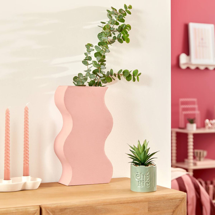 Vase Cheri rose H35cm