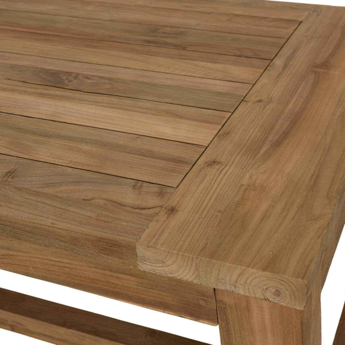 VALERIA - Ensemble de jardin table rectangulaire en bois de teck recyclé rotin 8/10 pers.