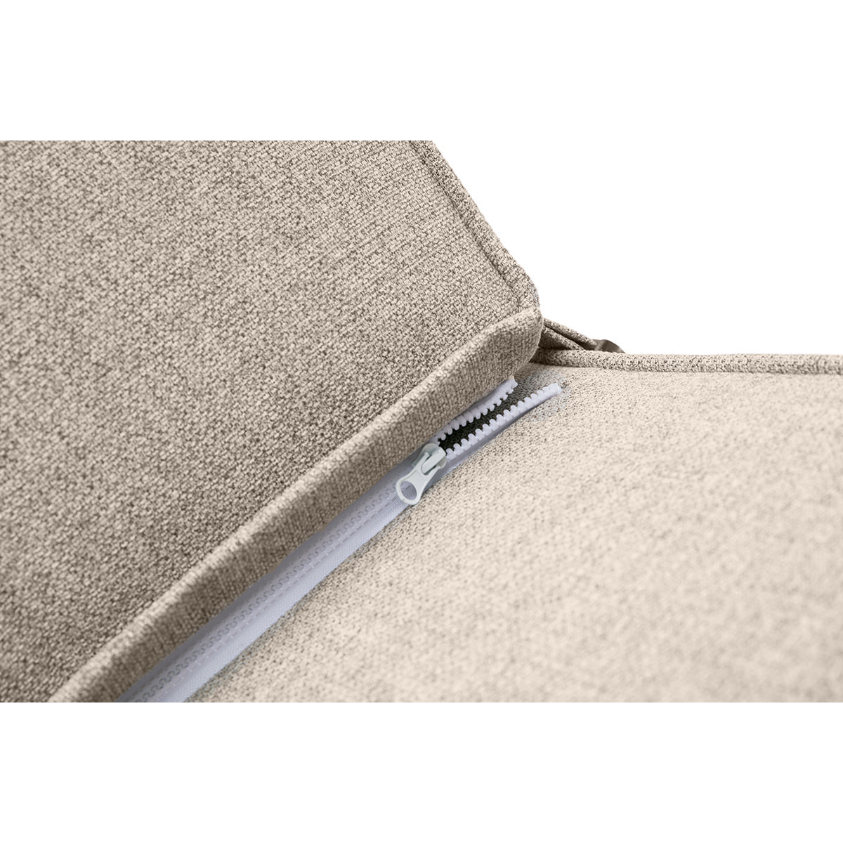 Chauffeuse 1 place convertible en tissu taupe KATY