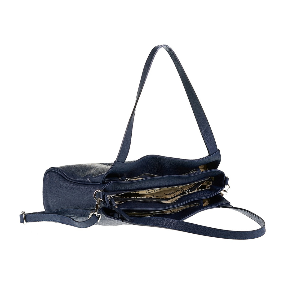 Borsa a spalla da donna Made in Italy - Modello Celeste Chic - 100% pelle - 36.0 x 24.0 x 10.0 cm