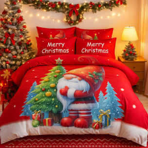 Intrecci – Parure copripiumino natalizia con stampa digitale 3D, singolo