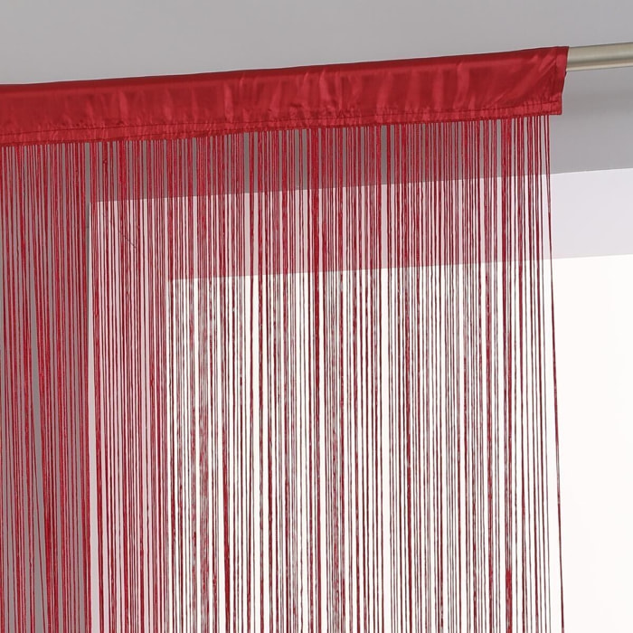 Rideau fil rouge 90x200cm