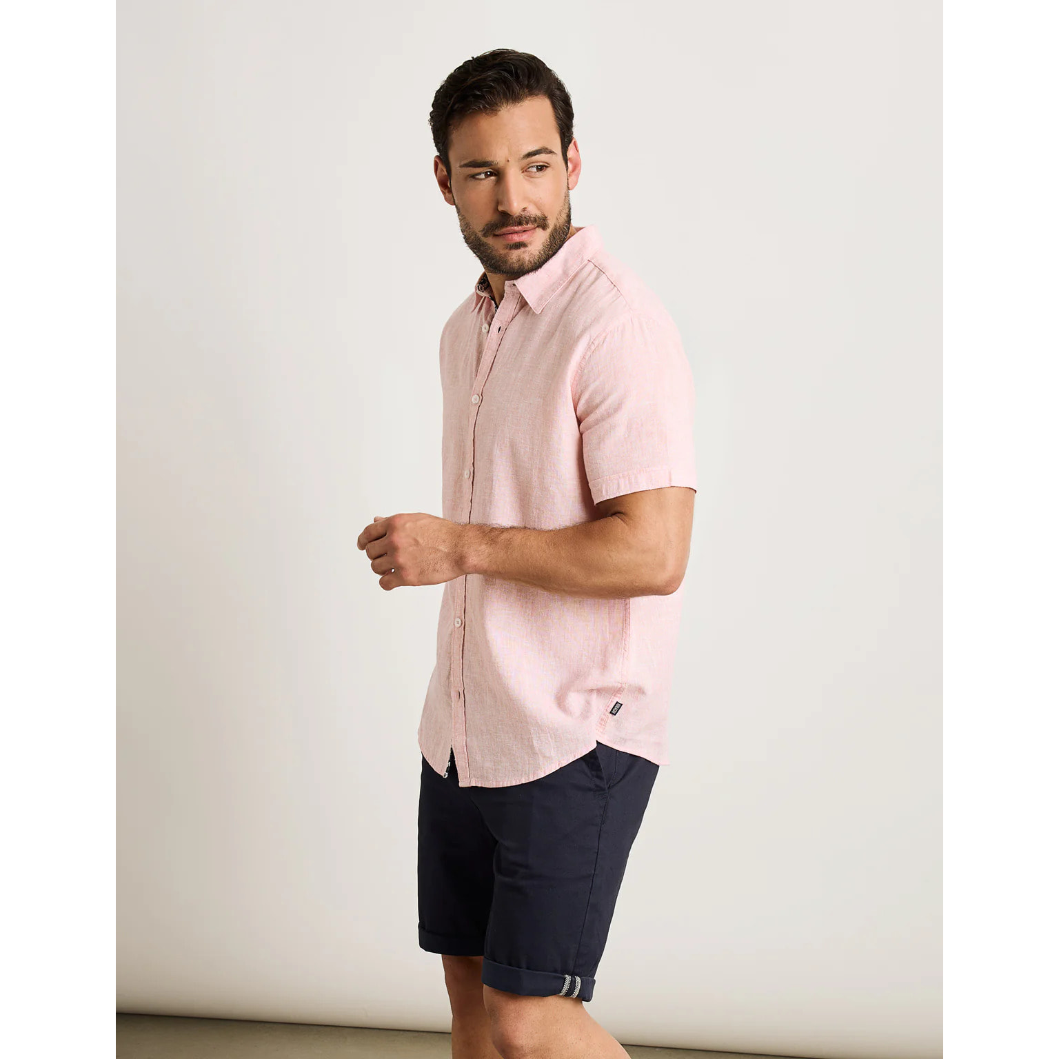Camisa Manga Corta Rosa - Elan
