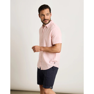 Camisa Manga Corta Rosa - Elan