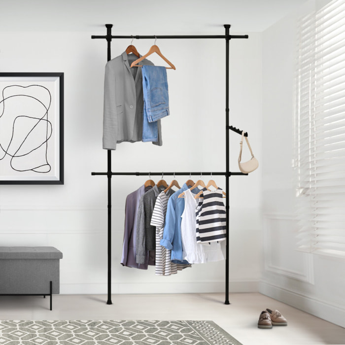 Penderie télescopique H278cm