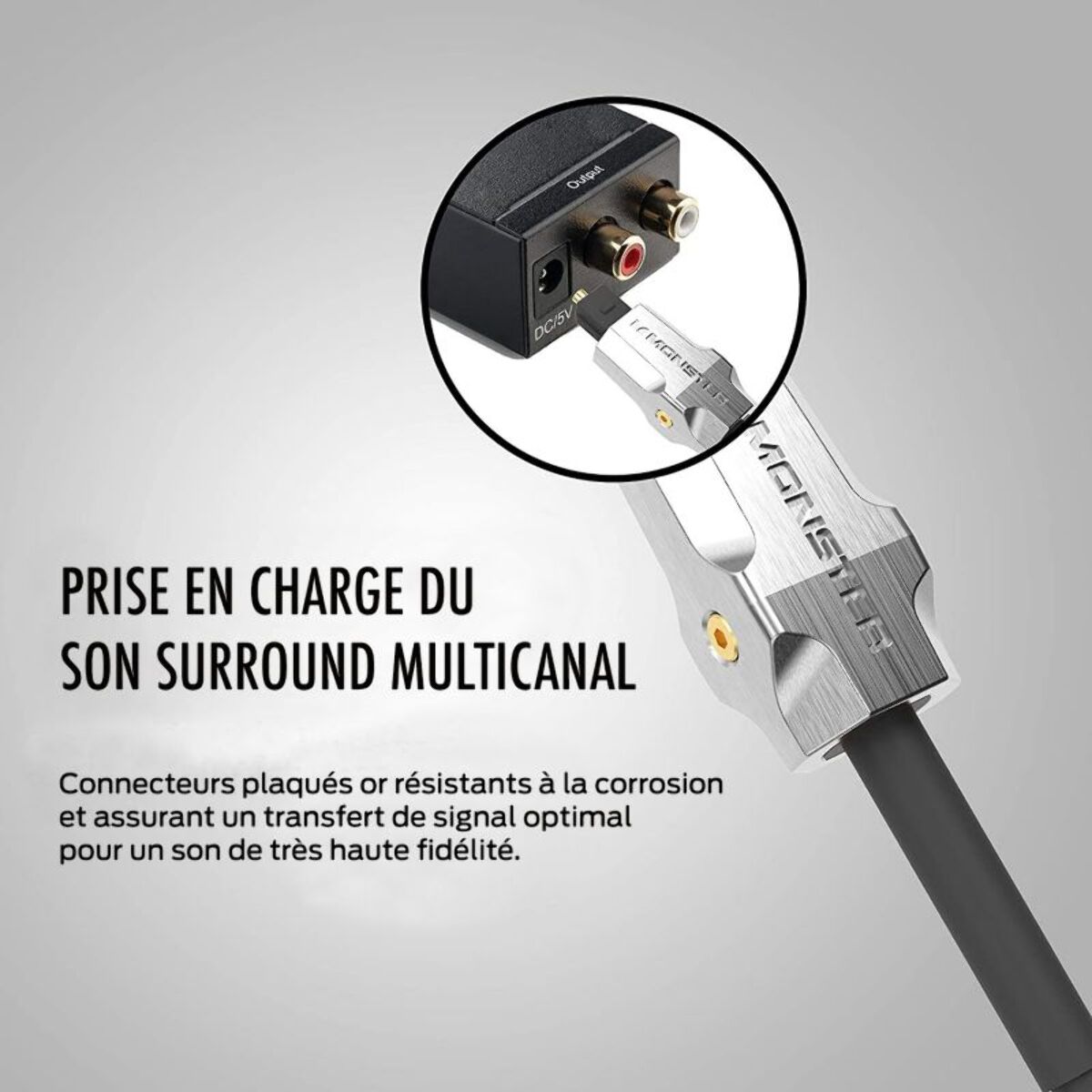 Câble fibre optique MONSTERCABLE 2.0/22.5 GBPS 3M M1000 UHD