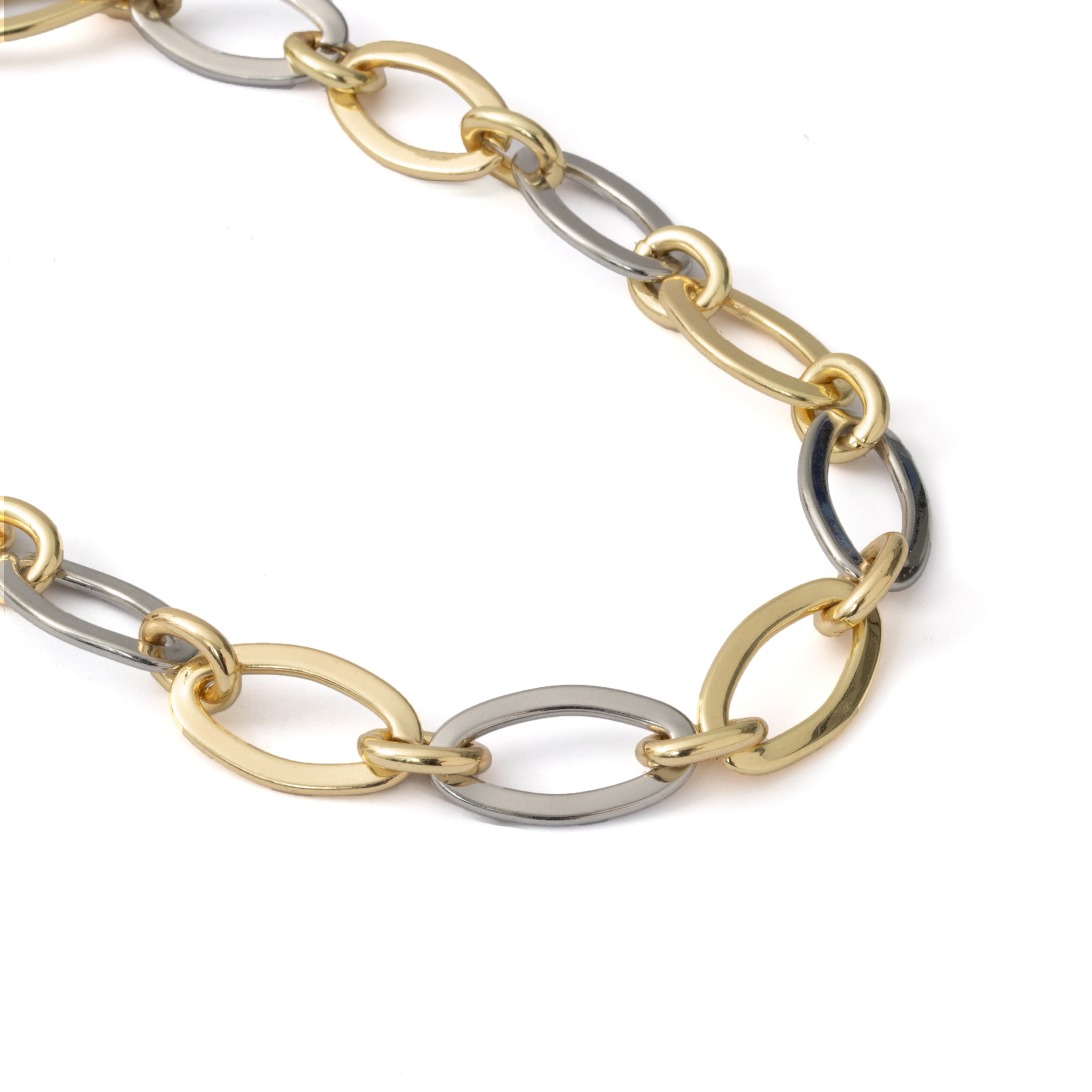 Collar Adelky acabado plata y oro amarillo 18k