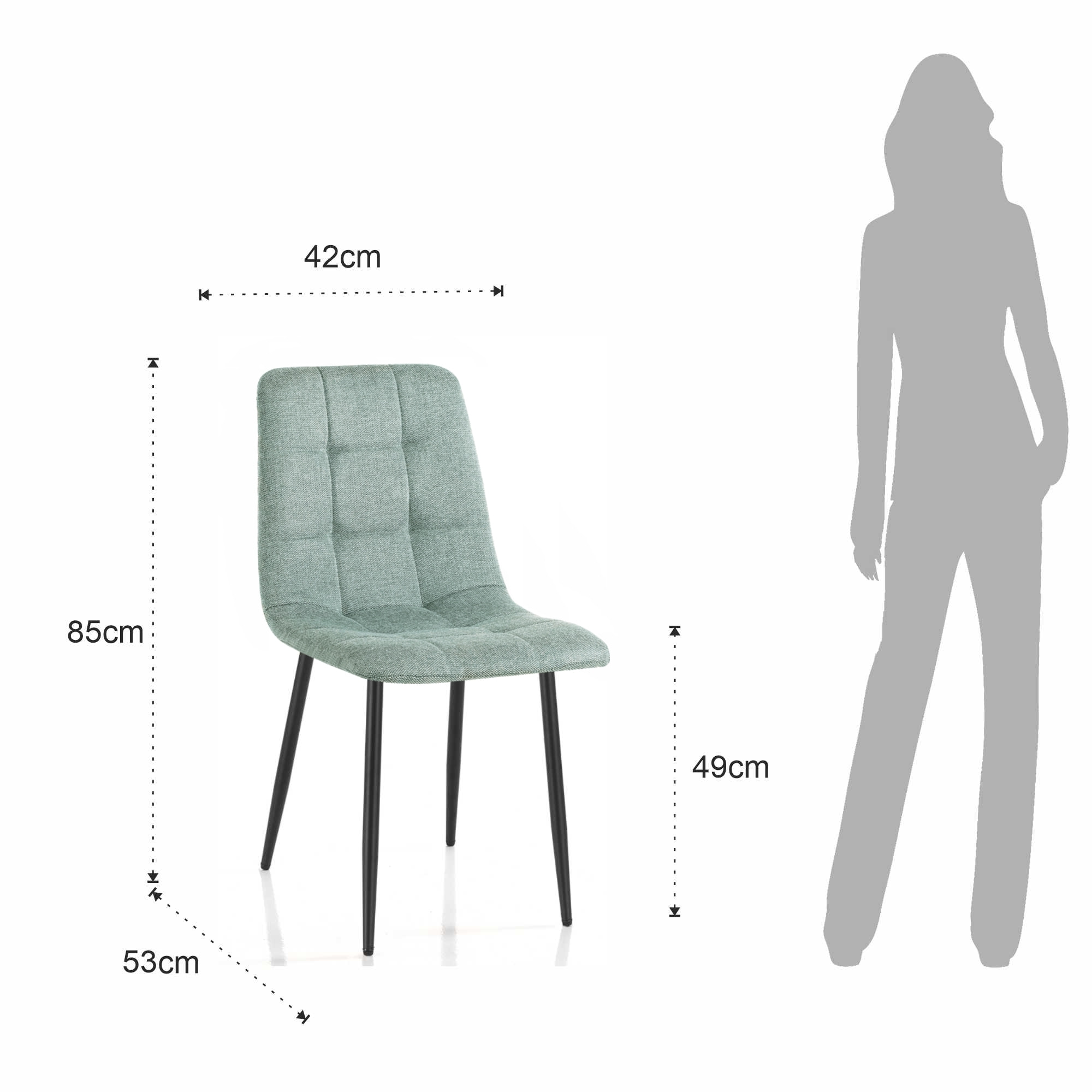 Tomasucci Set de 4 Chaises FAFFY VERT MENTHE EVO