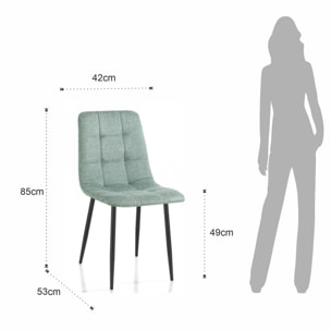 Tomasucci Set de 4 Chaises FAFFY VERT MENTHE EVO