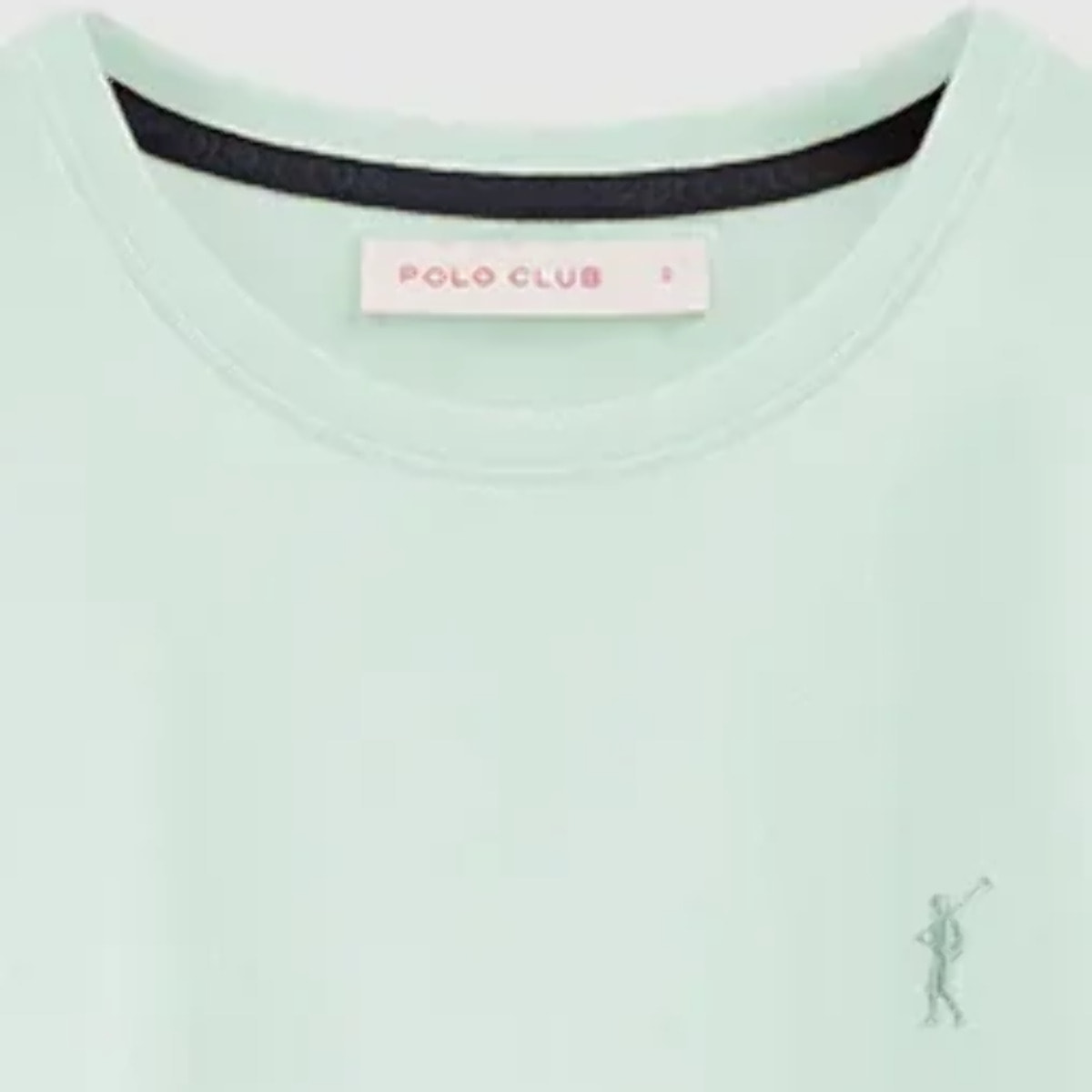 Maglietta turchese pastello a maniche corte e a girocollo con ricamo Rigby Go