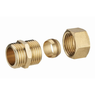 Raccord droit bicône mâle - Ø 14 mm - 3/8 - NOYON ET THIEBAULT - 412-1214L1