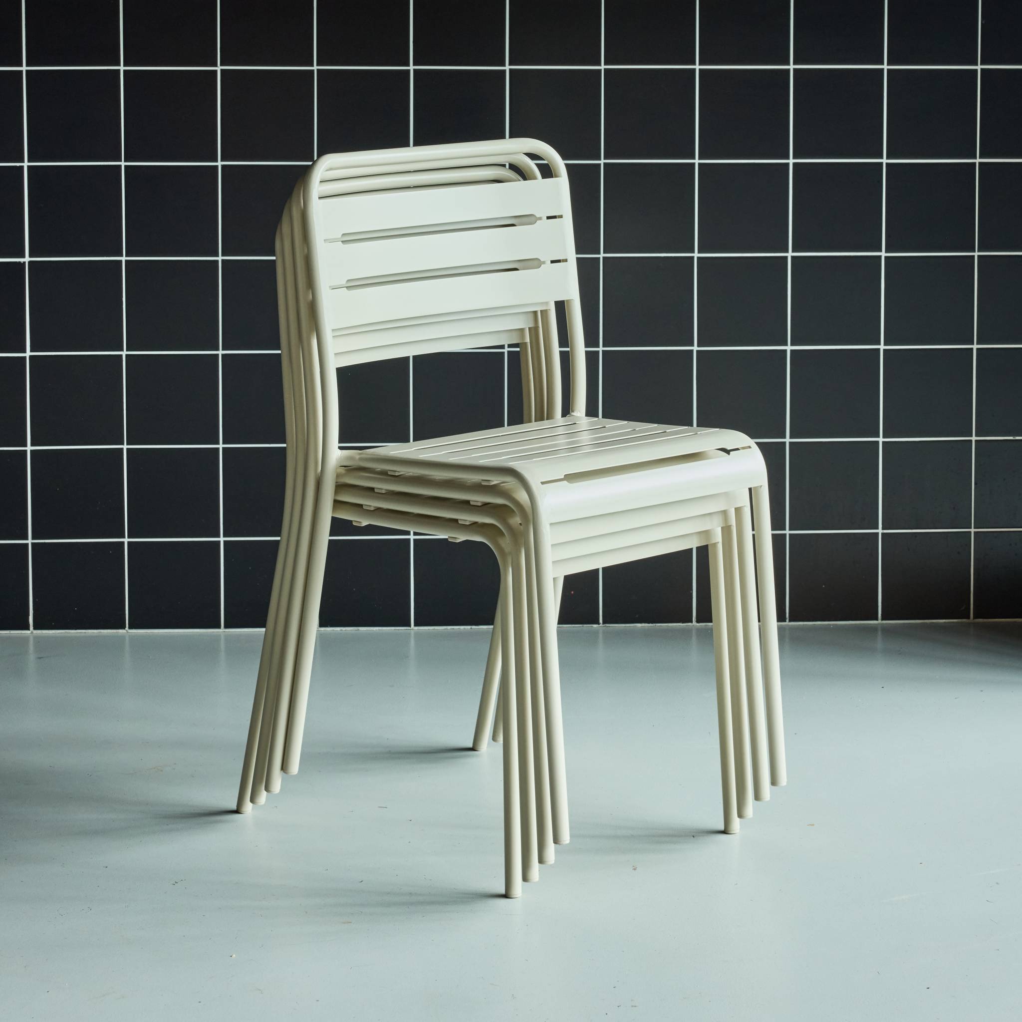 Chaise de jardin acier (lot de 4) AMÉLIA