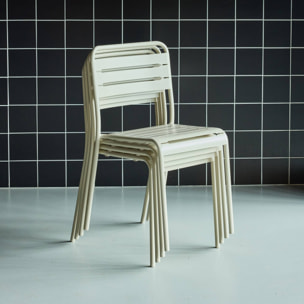 Chaise de jardin acier (lot de 4) AMÉLIA
