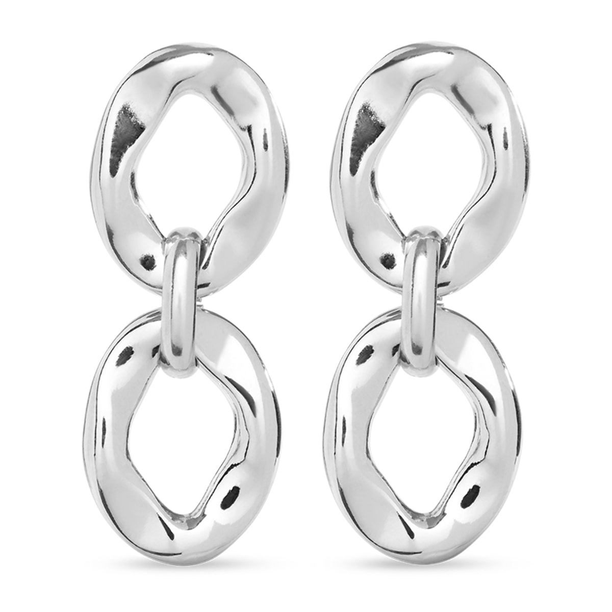 Pendiente Groovy PLATEADO U