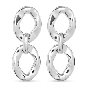 Pendiente Groovy PLATEADO U