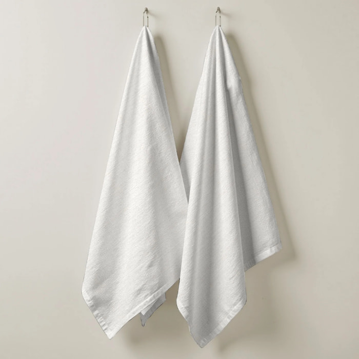 Lot de 2 torchons de cuisine 100% coton Salina
