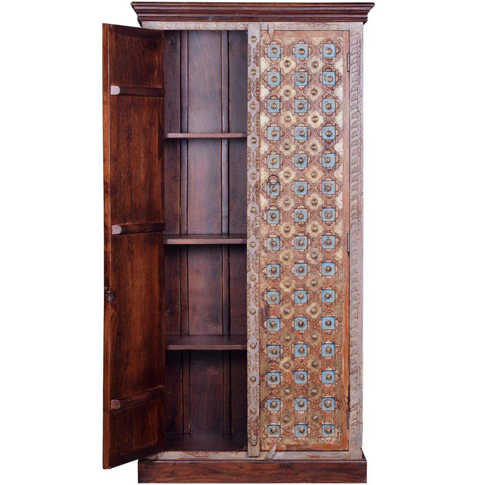 Armario - Madera de Mango - Nogal - 90x40x180cm