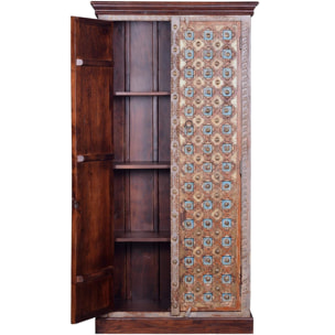 Armario - Madera de Mango - Nogal - 90x40x180cm