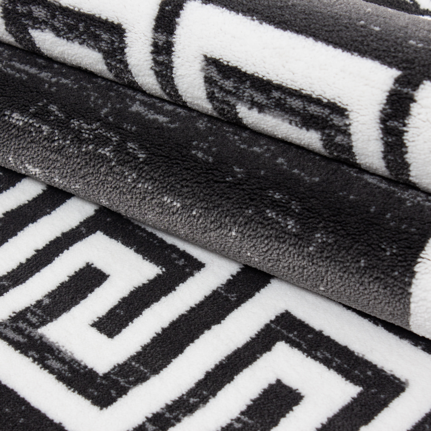 MIAMI - Tapis de salon à motif rétro gris - MIA6620GRI