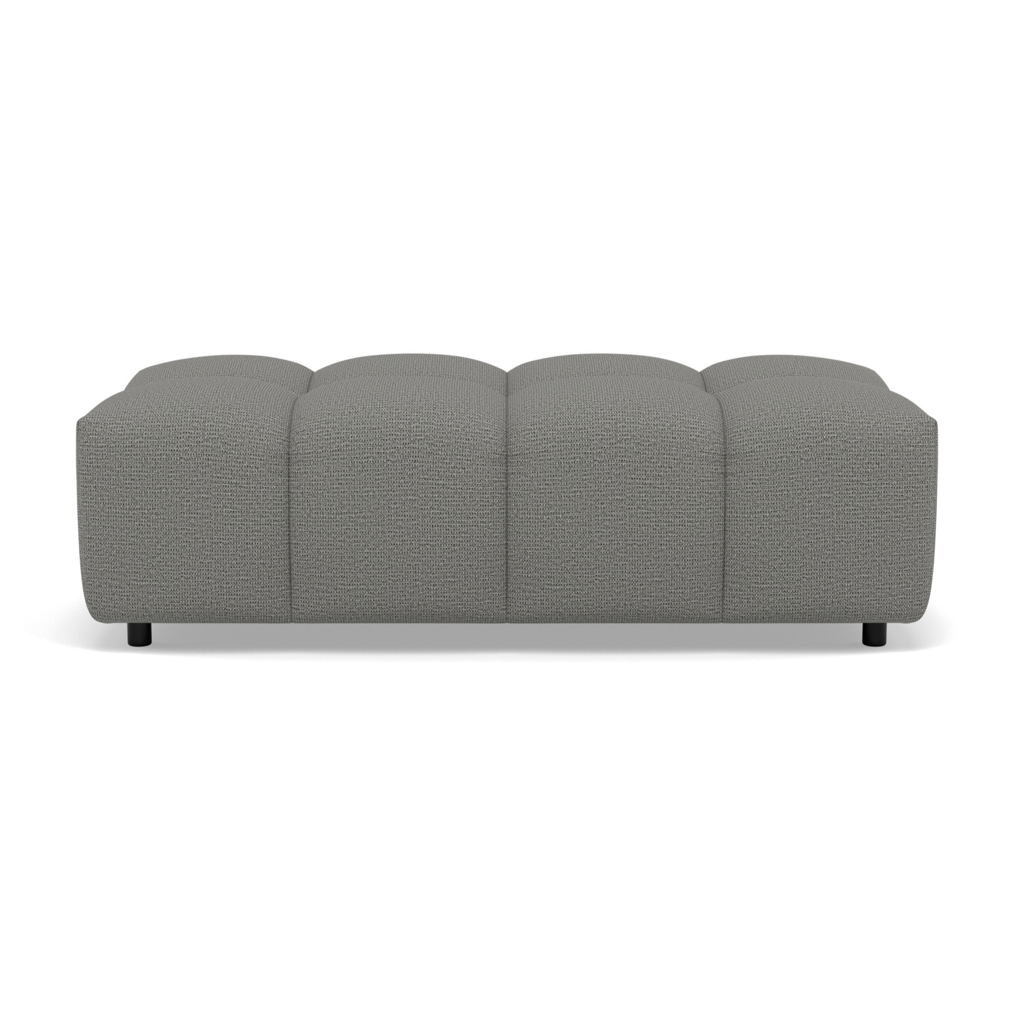 Adelaide - pouf en tissu texturé - Gris