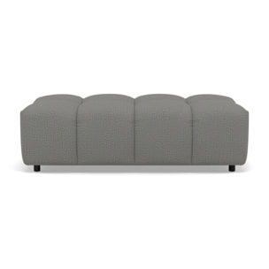 Adelaide - pouf en tissu texturé - Gris