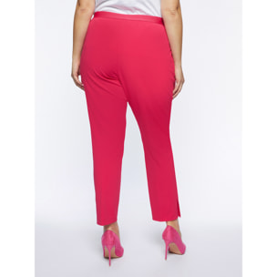 Fiorella Rubino - Pantalones rectos con aberturas en la parte inferior - Fuchsia