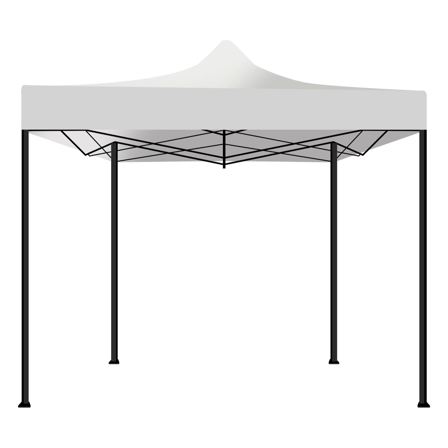 Taman Tenda / Gazebo Per Giardino 3X3 Impermeabile Tendone Pieghevole Per Fiere E Mercati Colore Bianco