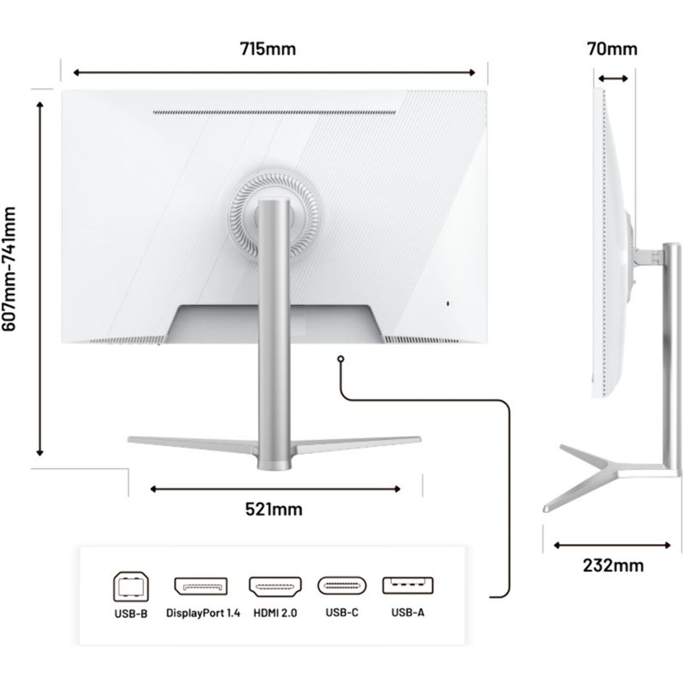 Ecran PC 6K JAPANNEXT JN-IPS326K-HSPC9 32'' IPS Blanc