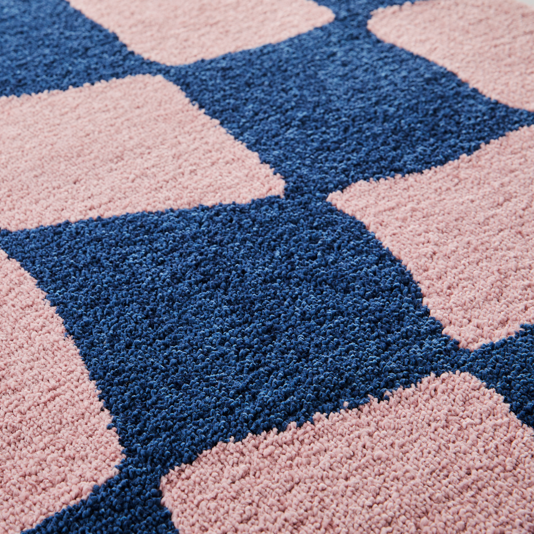 GROOVY - Tapis rétro coloré style seventies - Confortable et moelleux - Bleu