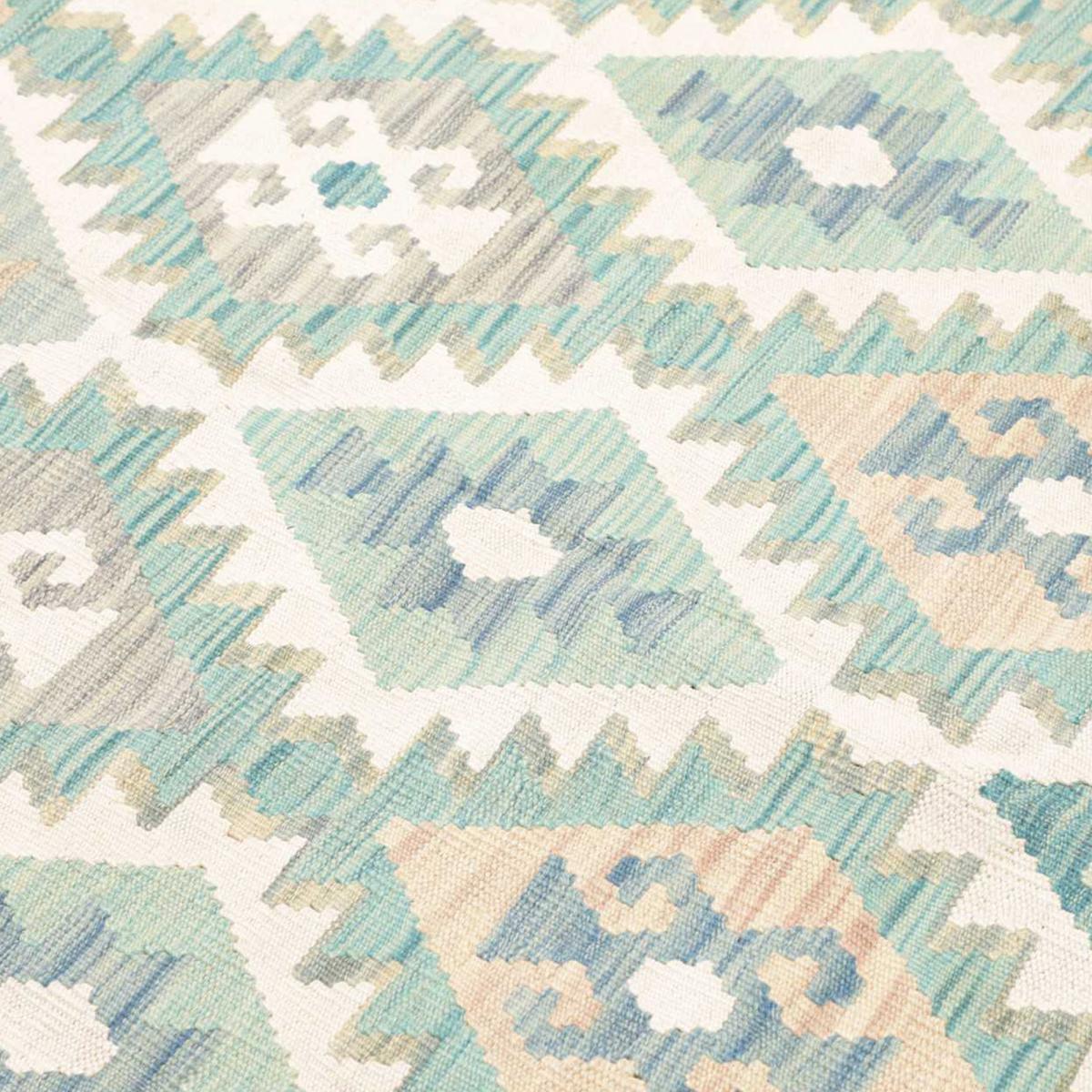 Tapis kilim, motif géométrique authentique, tissé à plat, ZULA