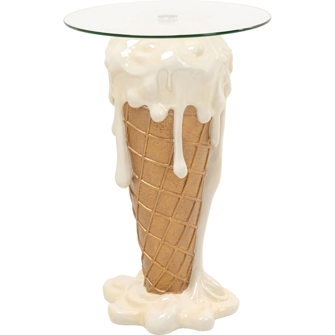 Table de bar glace 48cm vanille Kare Design