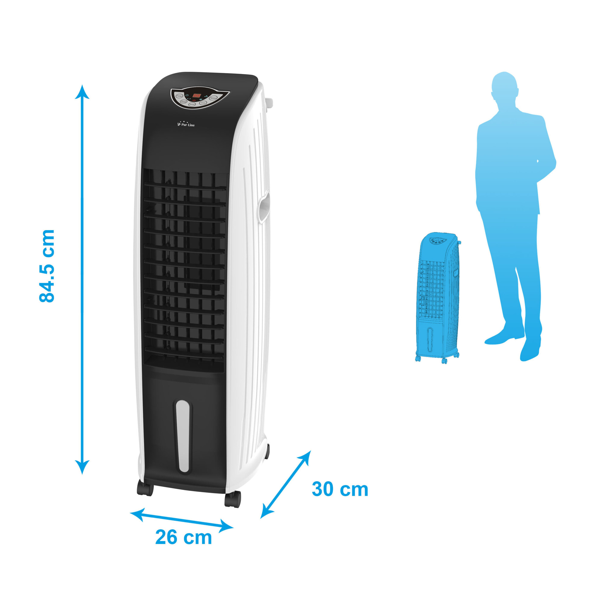 Rafraichisseur d'air par évaporation à débit élevé et minuterie